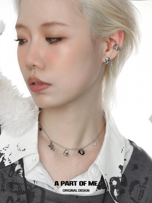 Rebel Puppy Chain Earrings