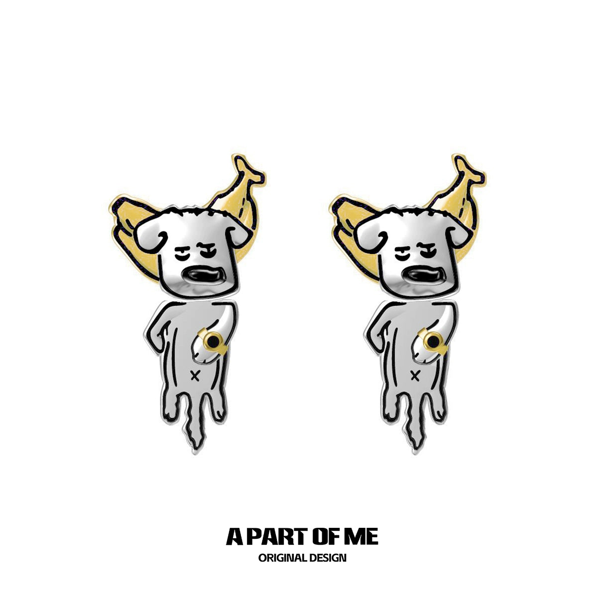Banana Puppy Cute Earrings