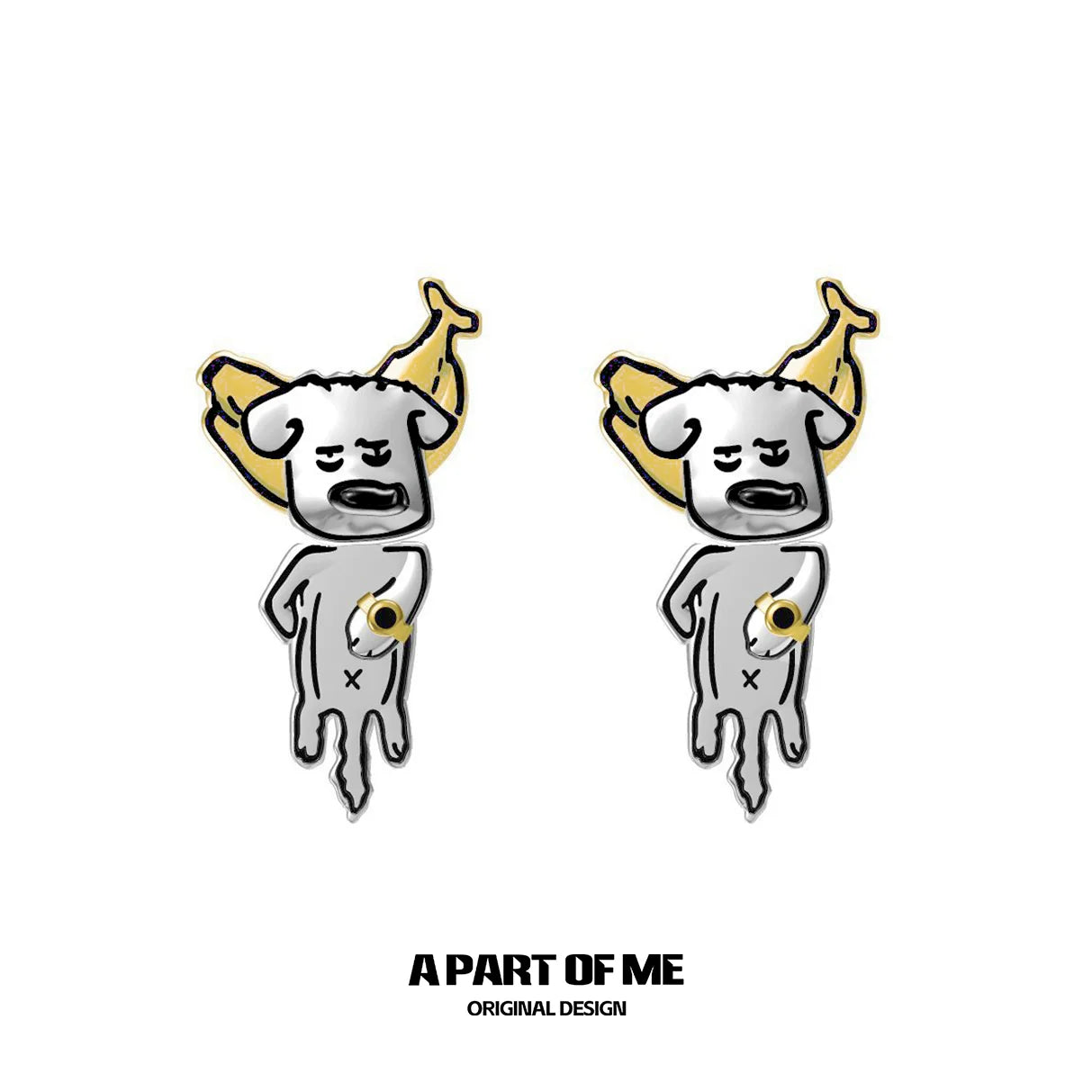 Banana Puppy Cute Earrings