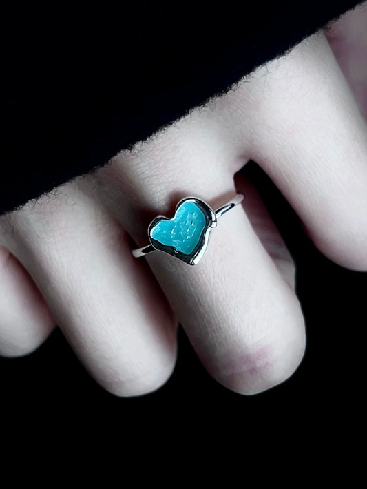 "Iceland Heart" Blue Ring