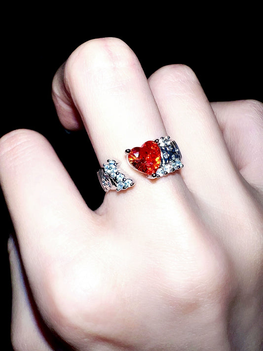 "Imprisoned Heart" Zircon Ring
