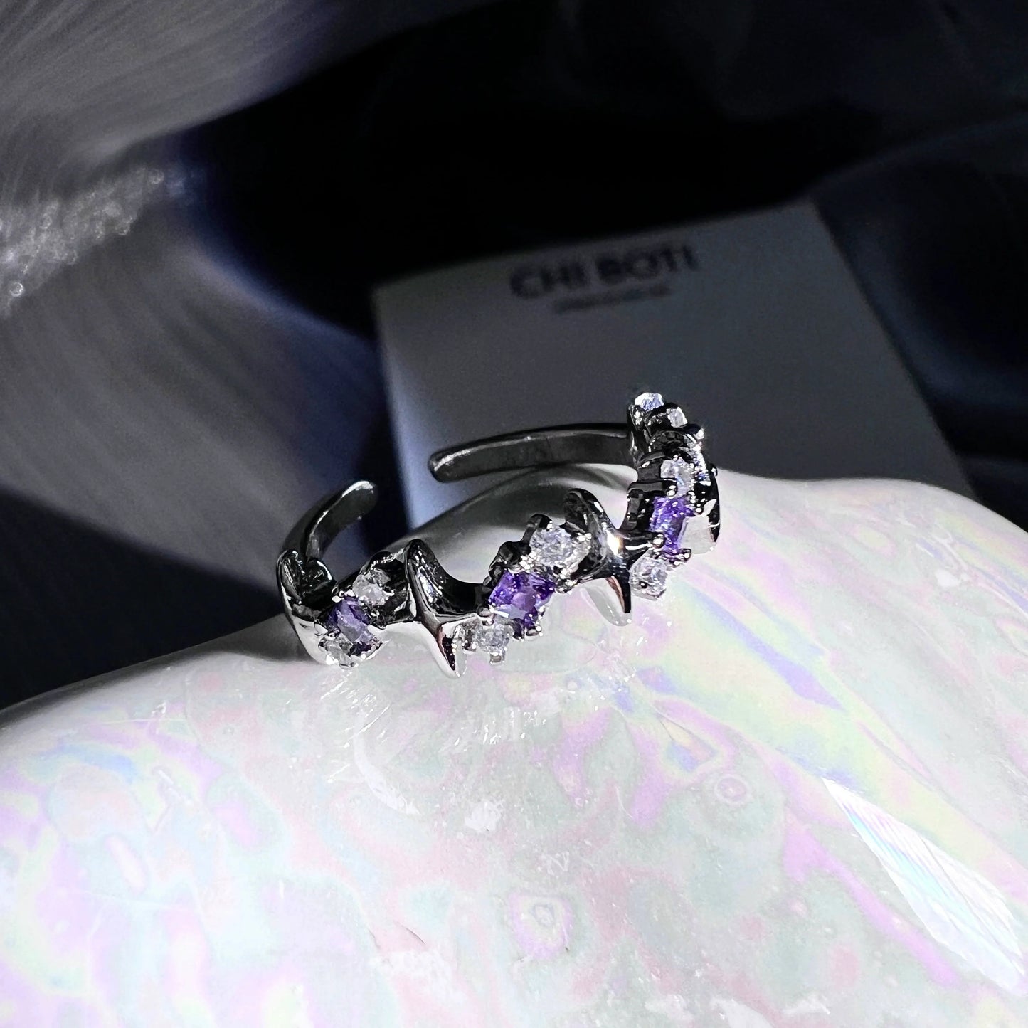 "Fantasy Starry Sky" Purple Ring