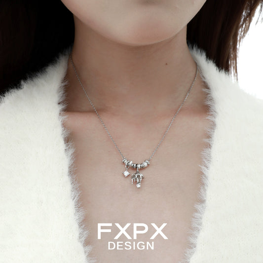 Metal Aesthetic Mushroom Necklace