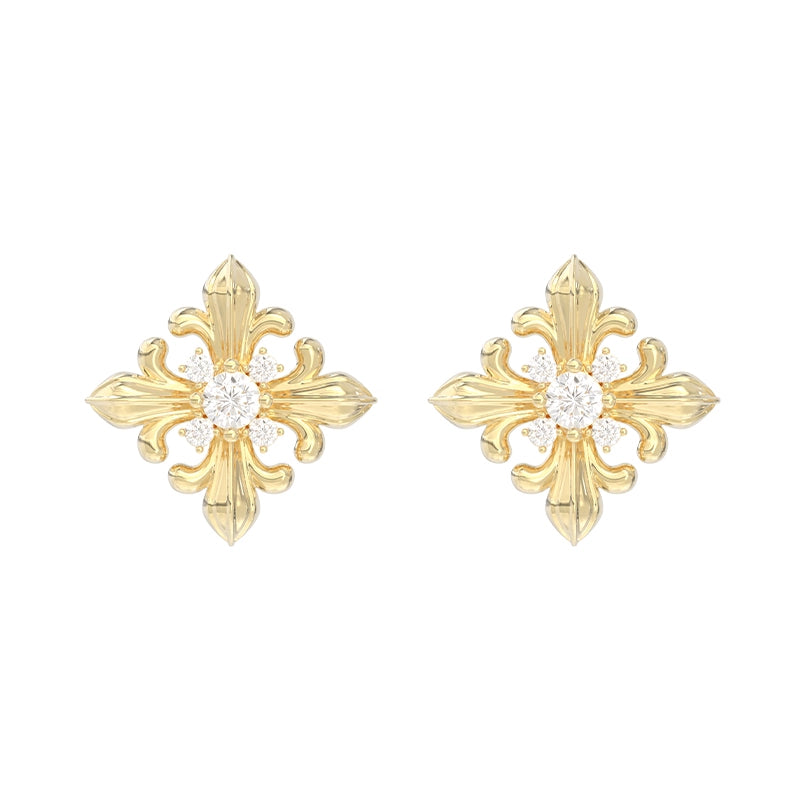 Iris Square Stud Earrings