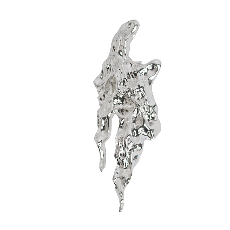 Cosmic Ice Meteorite Silver Brooch