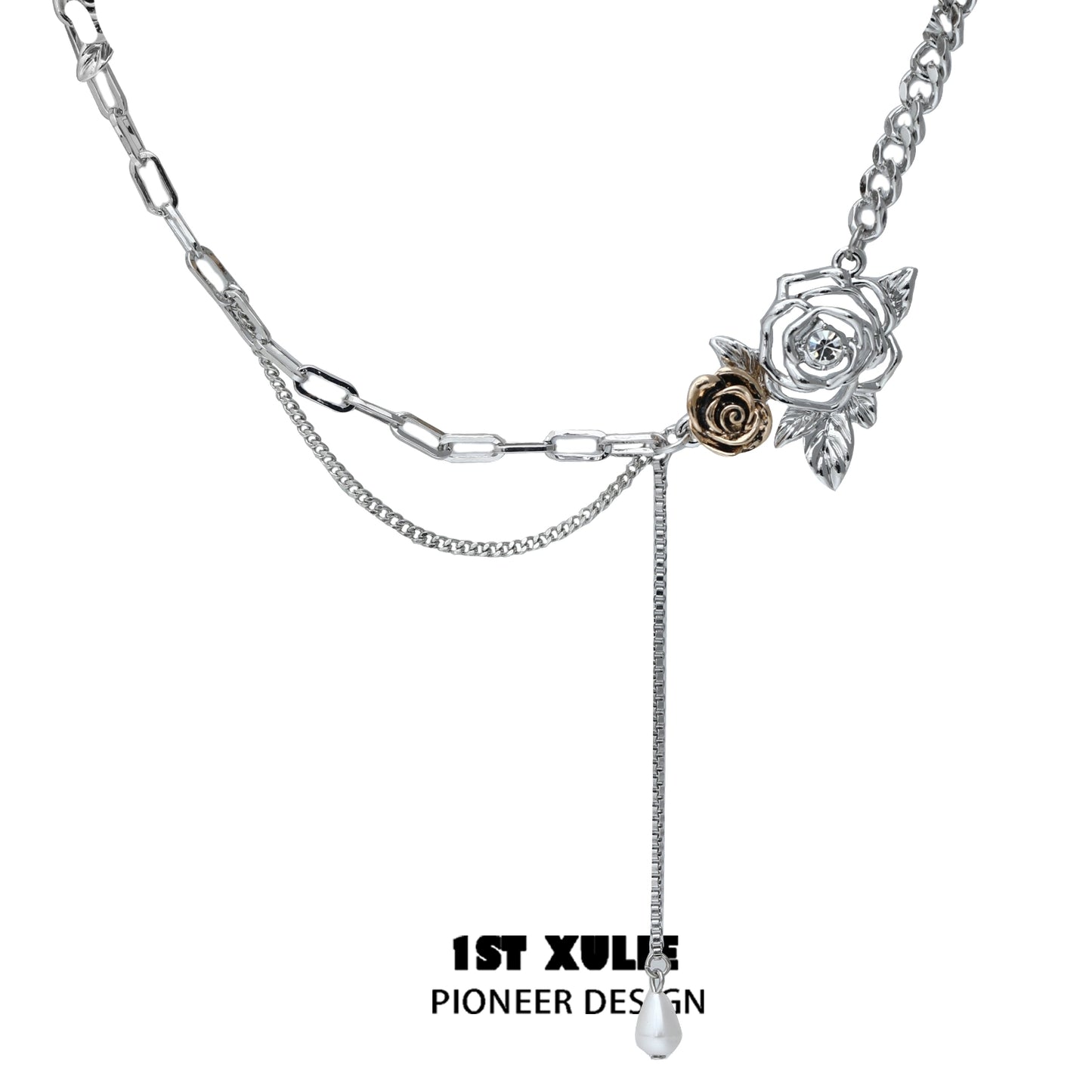 Sunset Rose Vintage Necklace