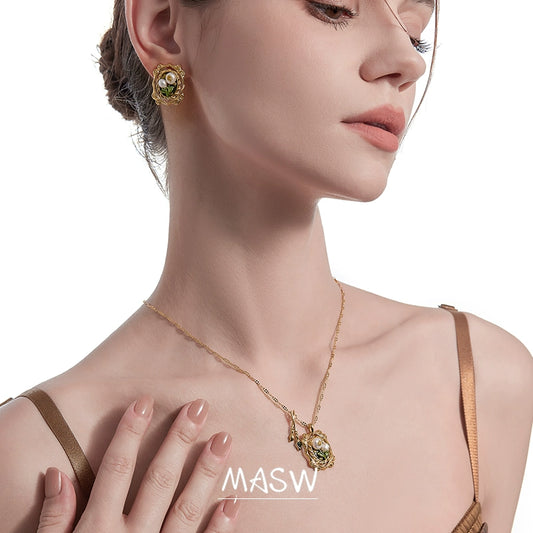 Oil Painting Love Necklace