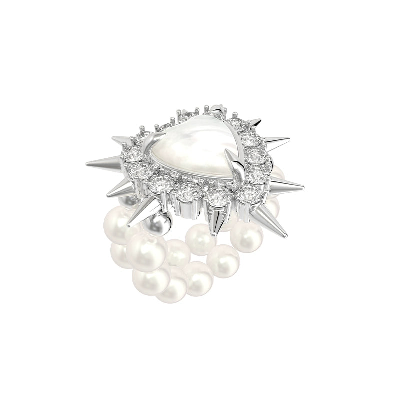 Y2K Pearl Rivet Ring