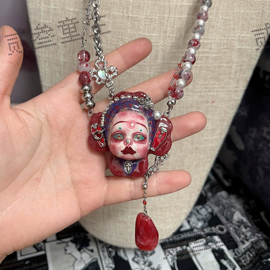 Necklaces-Ersan Tongsheng Original Heavy Industry Niche vintage punk style metal handmade exquisite necklace