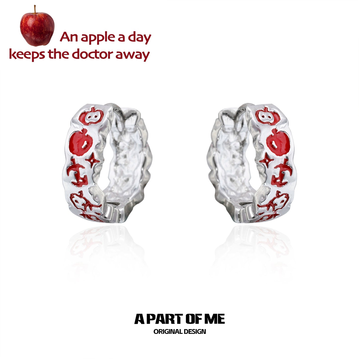 Fresh Apple Graffiti Earrings