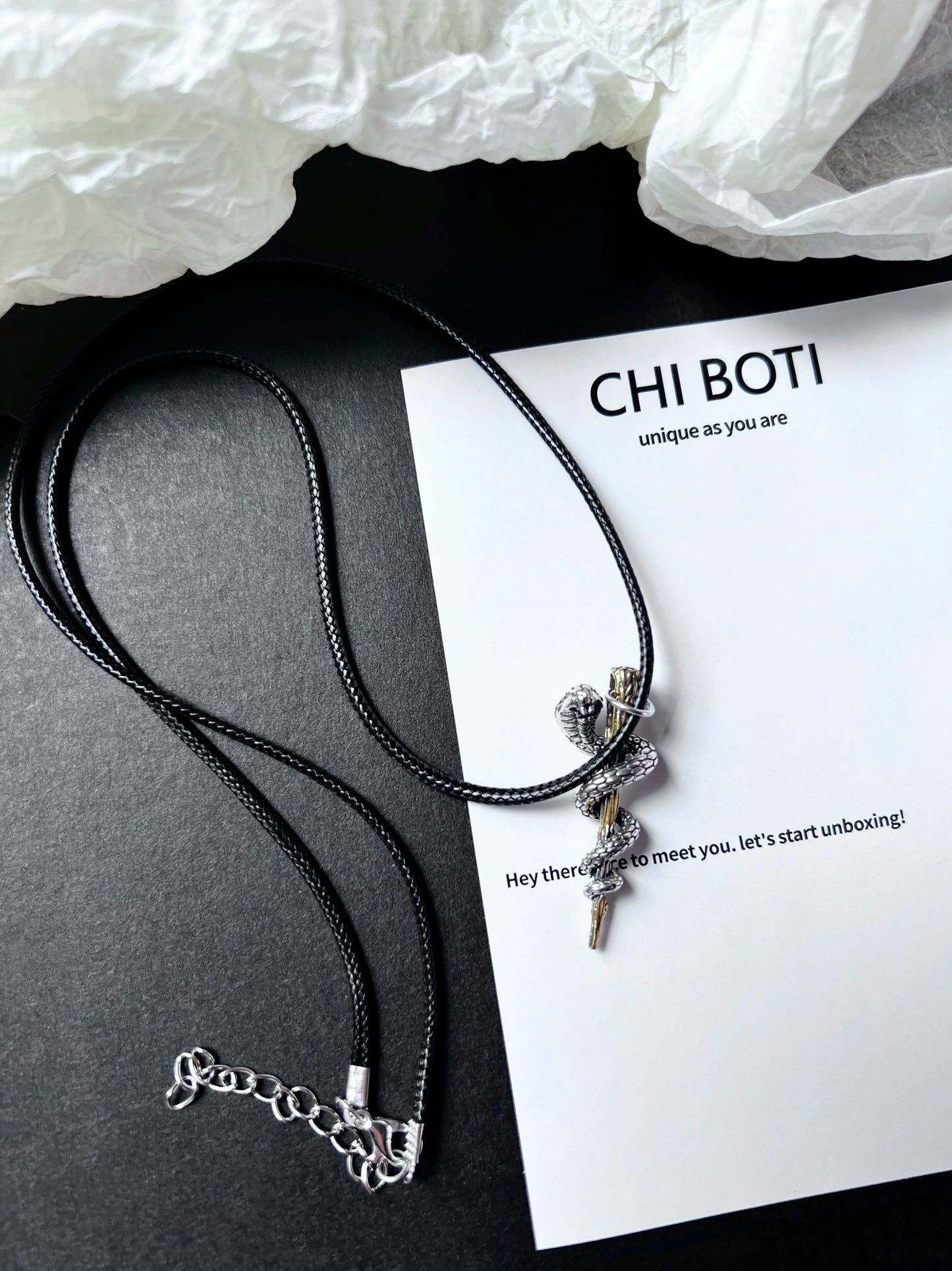 "Snake Curse Scepter" Goth Necklace