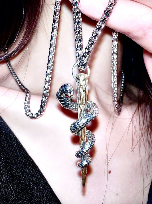 "Snake Curse Scepter" Goth Necklace