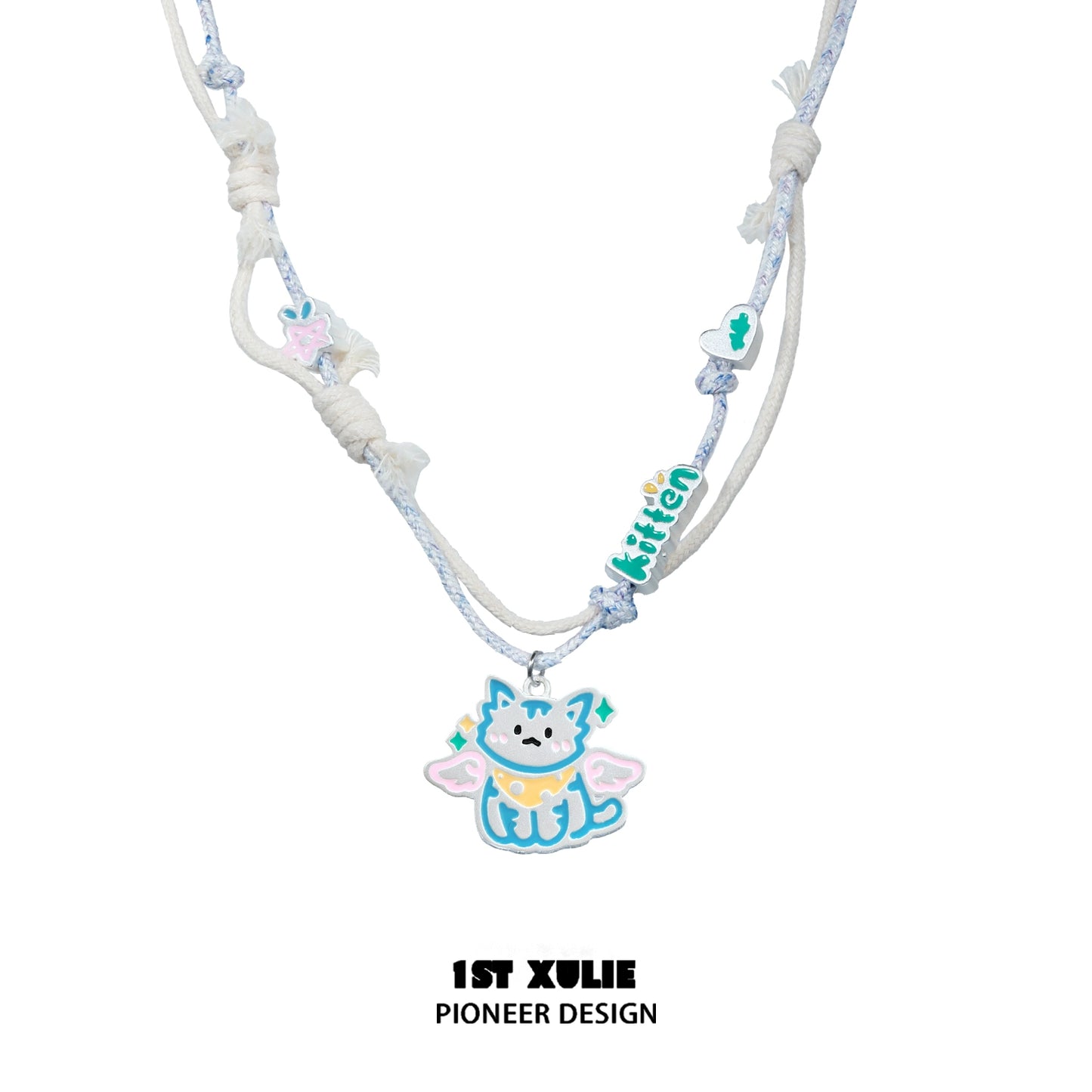 Angel Cat & Puppy Cute Necklace