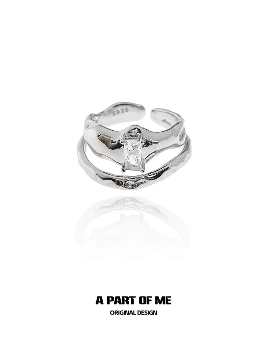 Clear Quartz Hollow Ring