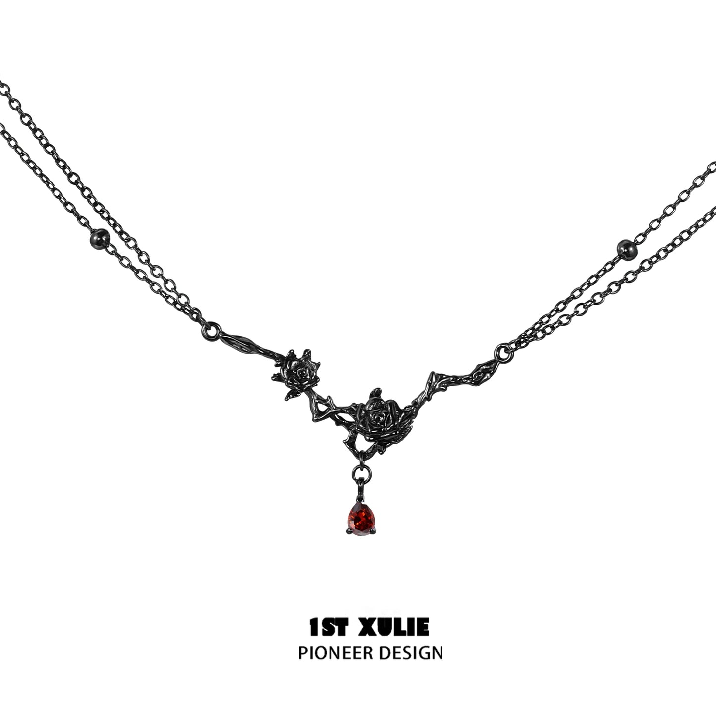 Y2K Hell Dark Rose Necklace