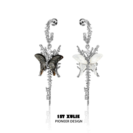 Butterfly Tassel Shell Earrings