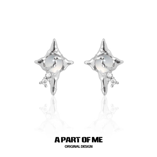 Agate Star Stud Earrings