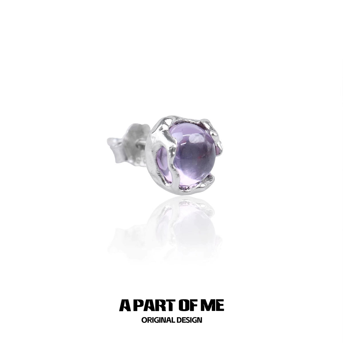 Purple Guardian Stud Earrings
