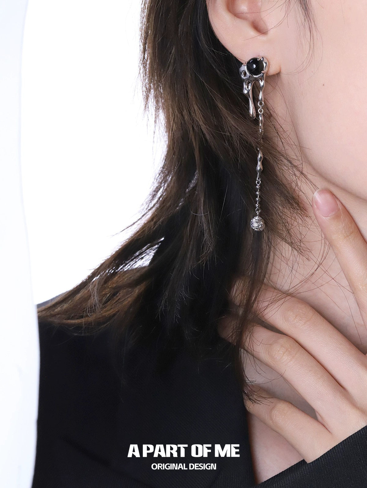 Dark Moonstone Rebel Earrings