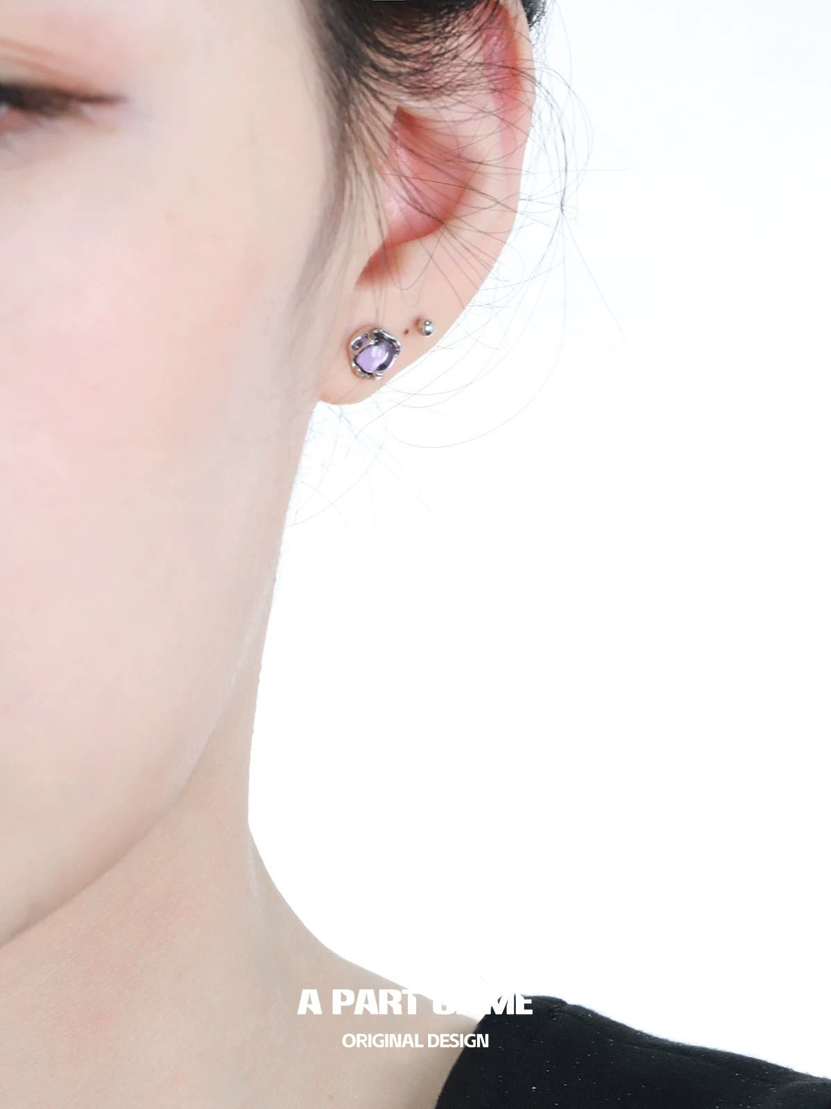 Purple Guardian Stud Earrings