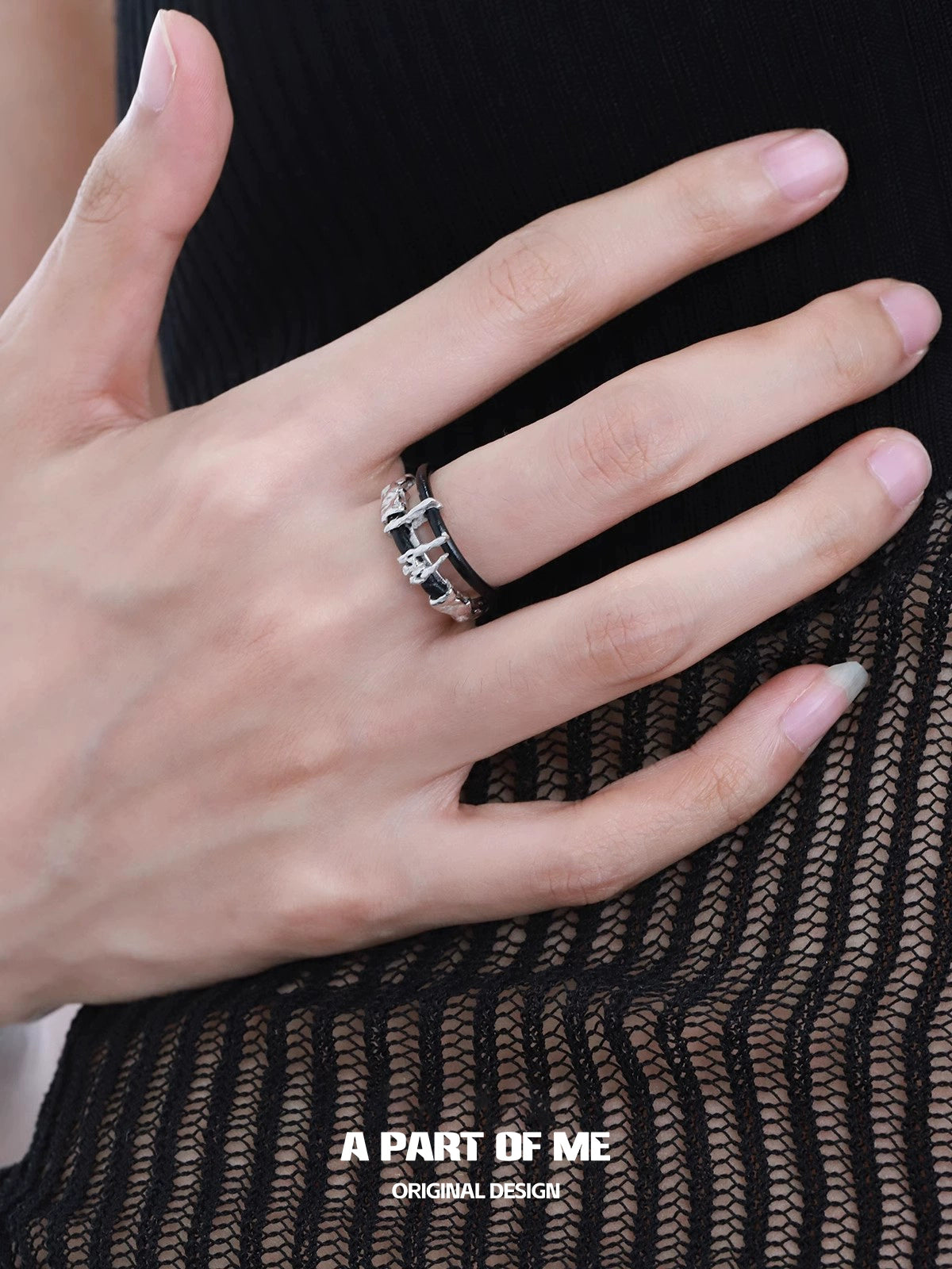 Dark Matter Leather Ring