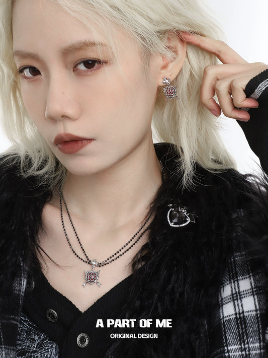 Thorn Heart Gothic Earrings