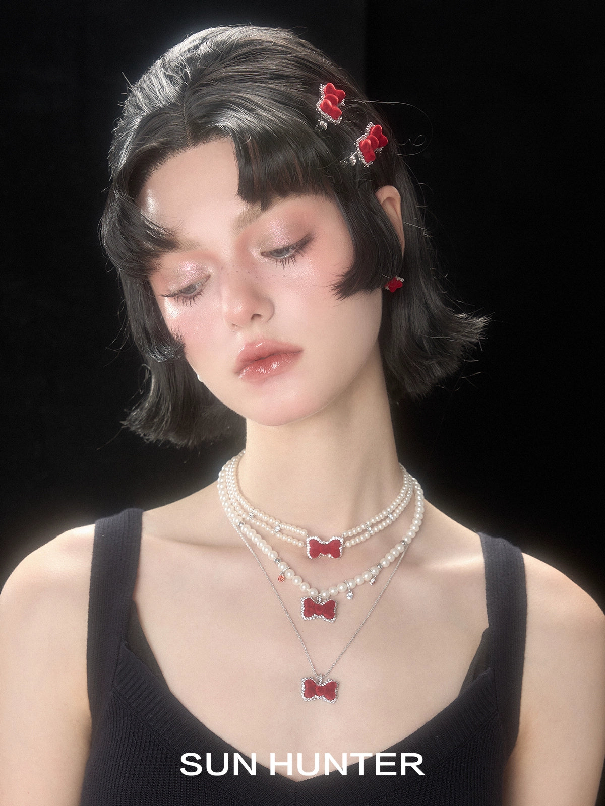 Velvet Butterfly Heart Ring