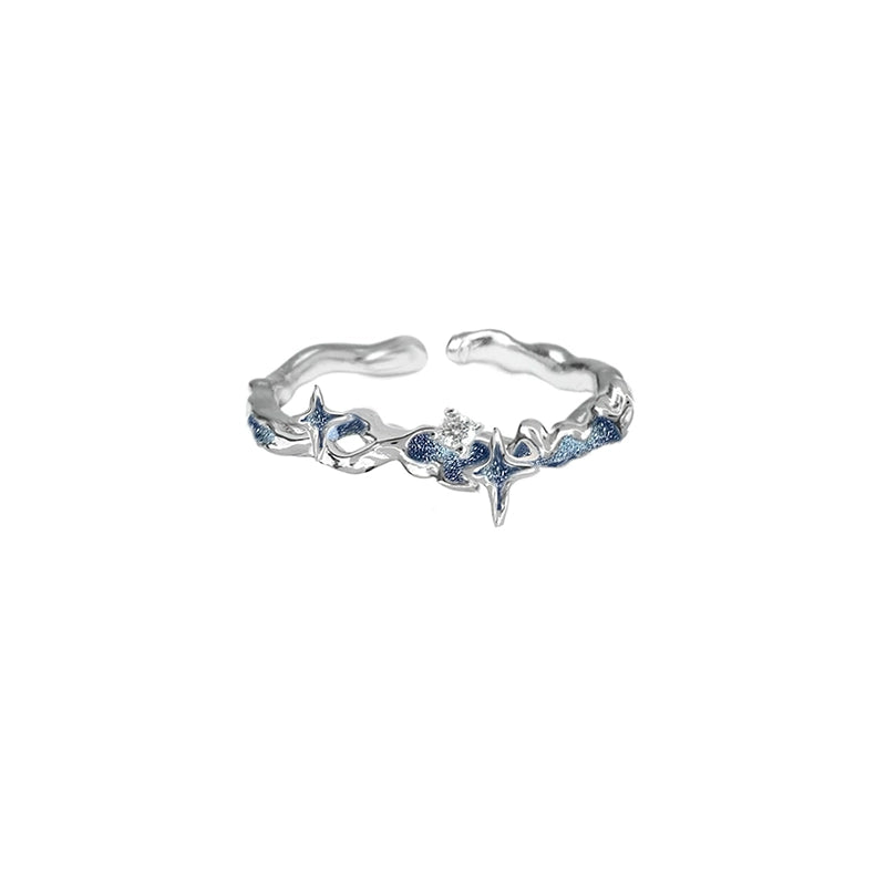 Starry Sky Blue Moon Ring