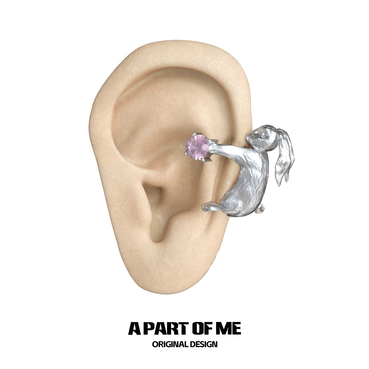 Rabbit & Flower Ear Cuffs