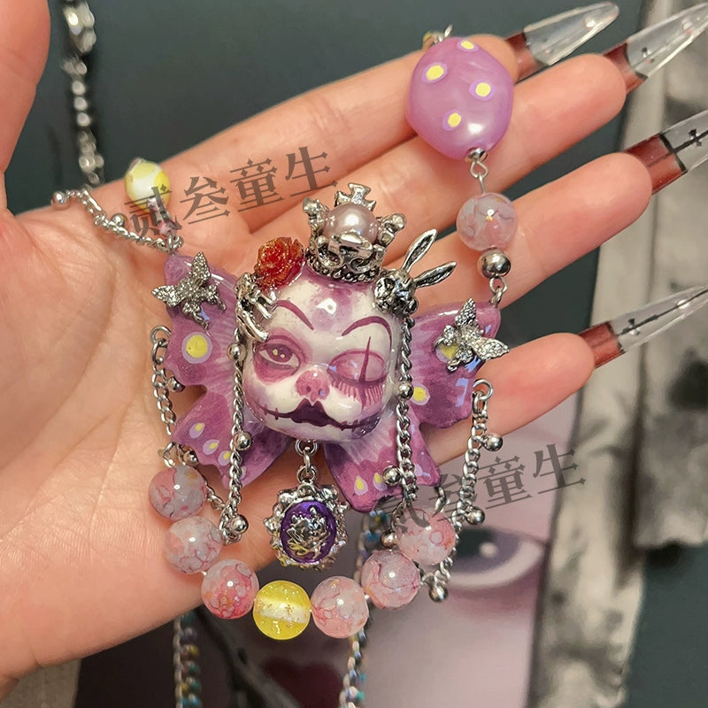 Necklaces-Ersan Tongsheng Original Handmade Necklace Female Niche Design High Sense Sweet Cool Spice Girl Clavicle Chain New