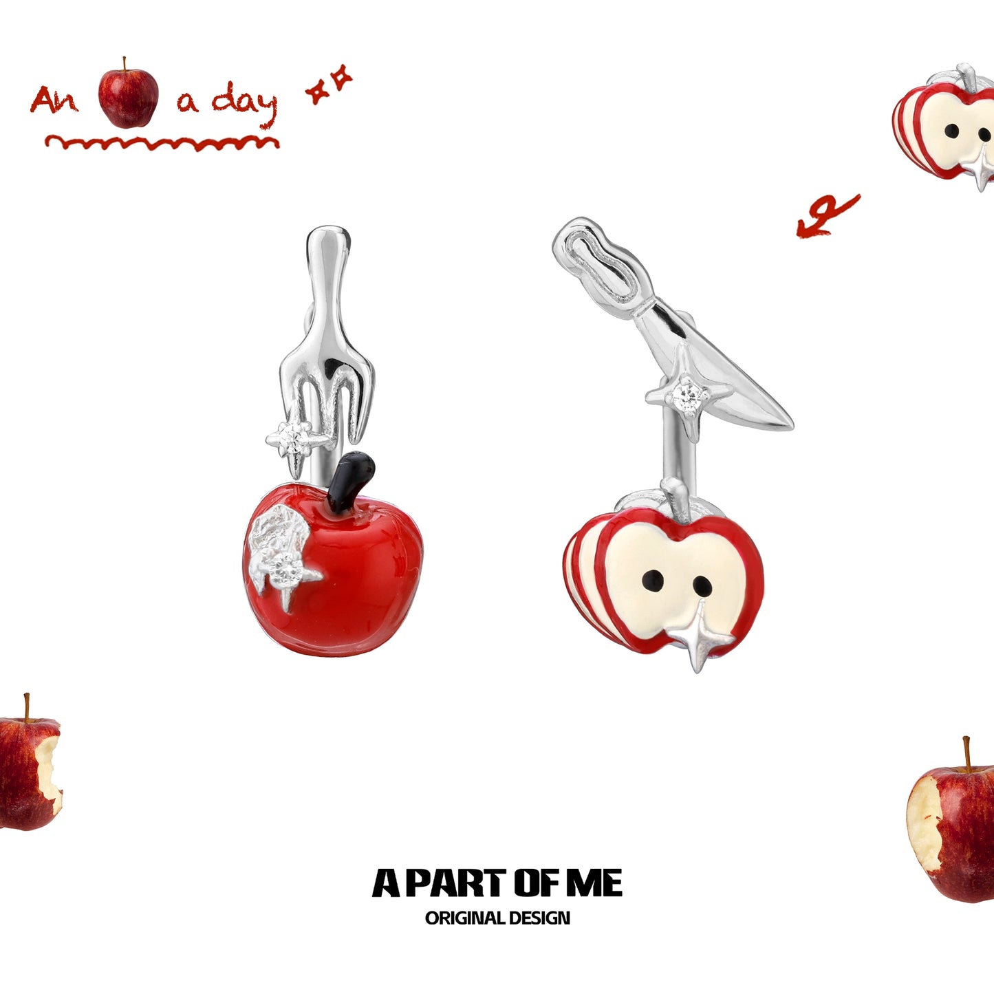 Kitchen Apple Ear Cuffs