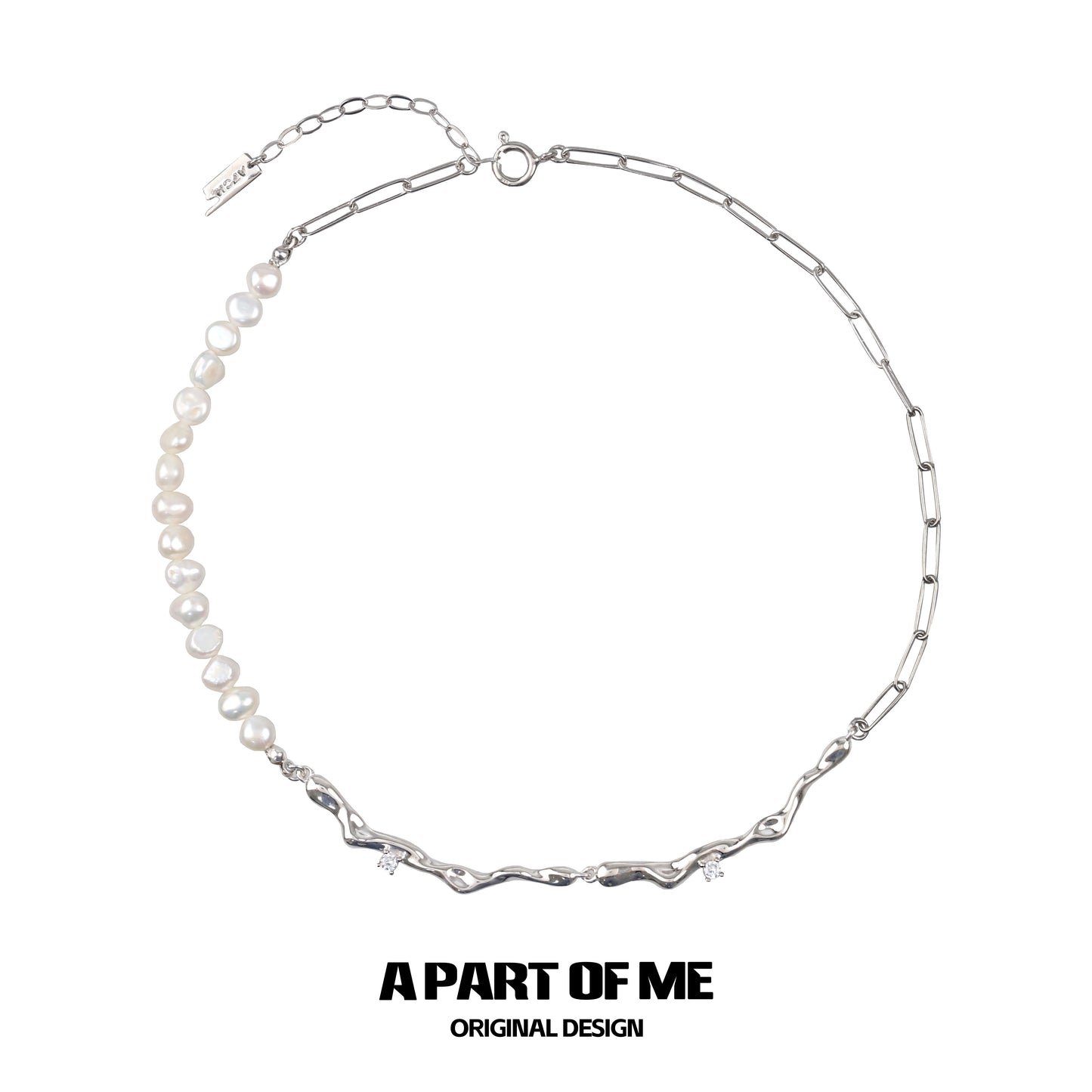 Pearl Symbiote Silver Necklace