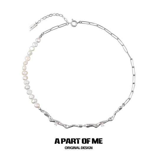 Pearl Symbiote Silver Necklace