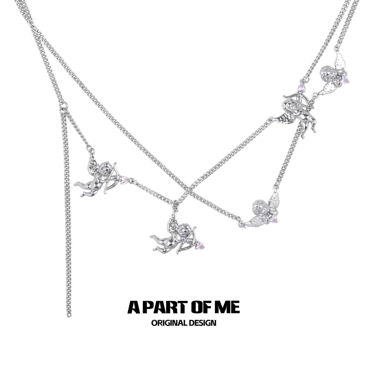 Cupid Double-Layer Zircon Necklace