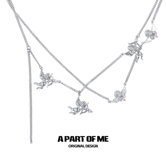 Cupid Double-Layer Zircon Necklace