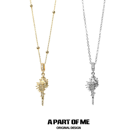 Golden Conch Pendant Necklace