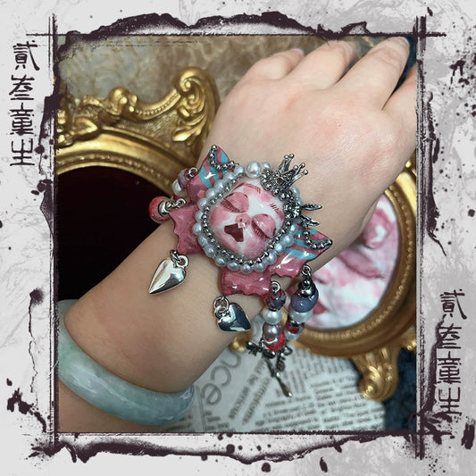 Bracelets-Ersan Tongsheng Original Heavy Industry Sweet Cool Vintage Diablo Gothic Niche Design Diablo Gothic Bracelet Bracelet