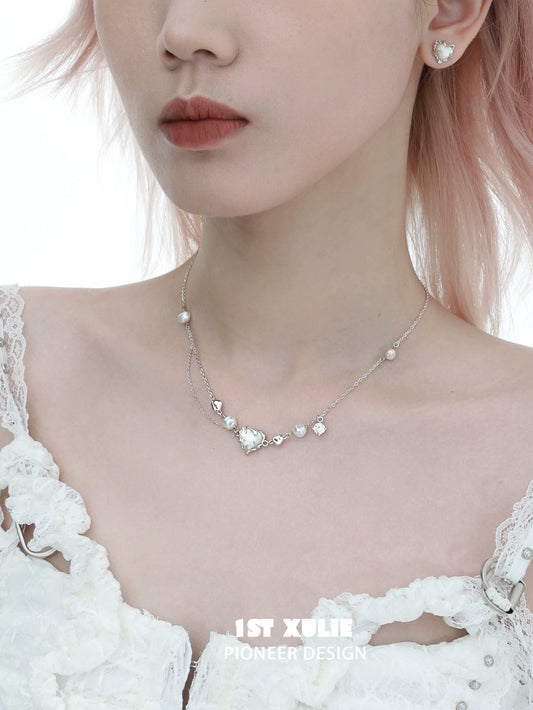 Love Fritillary Silver Necklace