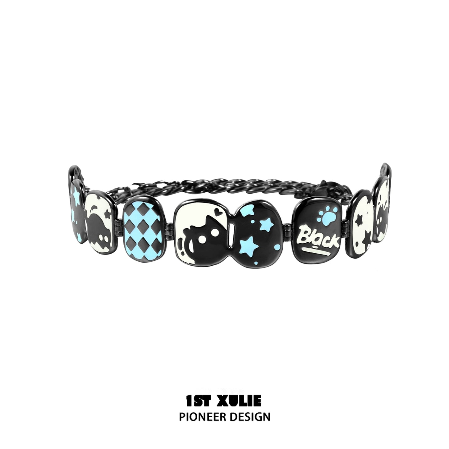 Y2K Cool Midnight Owl Choker