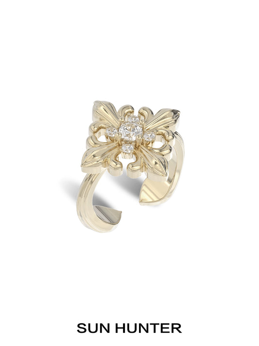 Iris Square Retro Ring