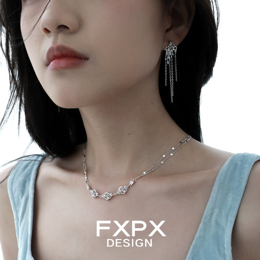 Metal Storm Layers Necklace