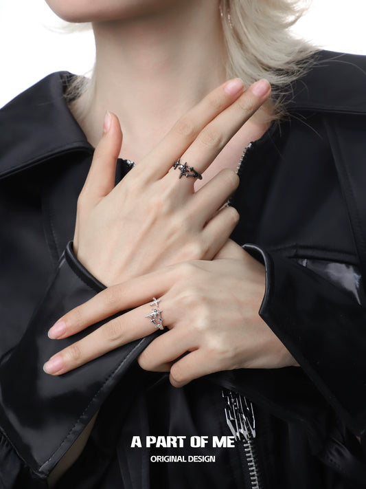 Black & White Starlight Rings