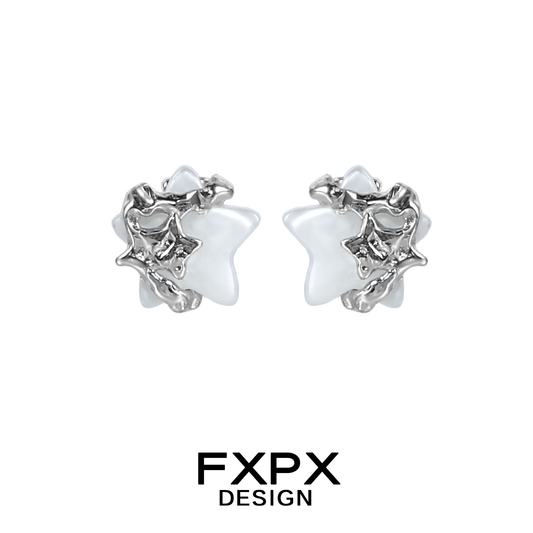 Minimalist Star Shell Earrings