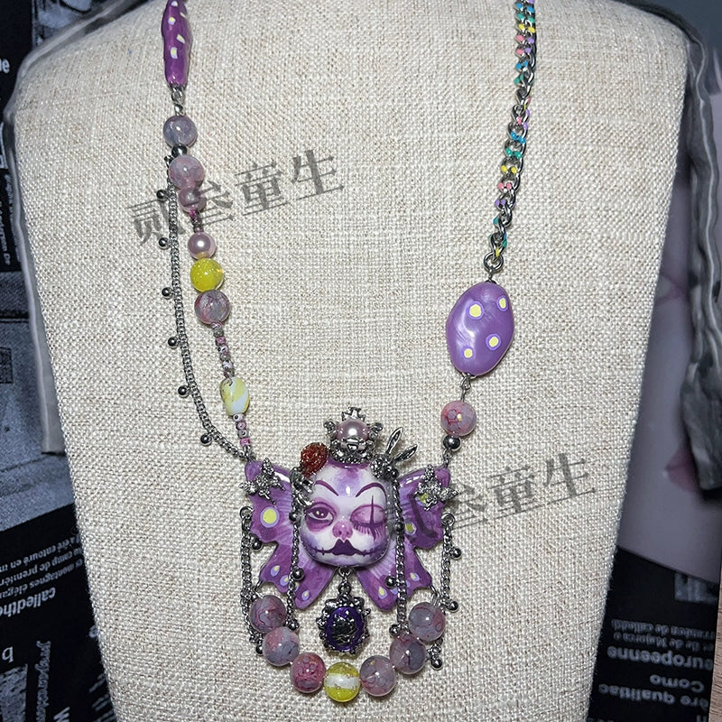 Necklaces-Ersan Tongsheng Original Handmade Necklace Female Niche Design High Sense Sweet Cool Spice Girl Clavicle Chain New