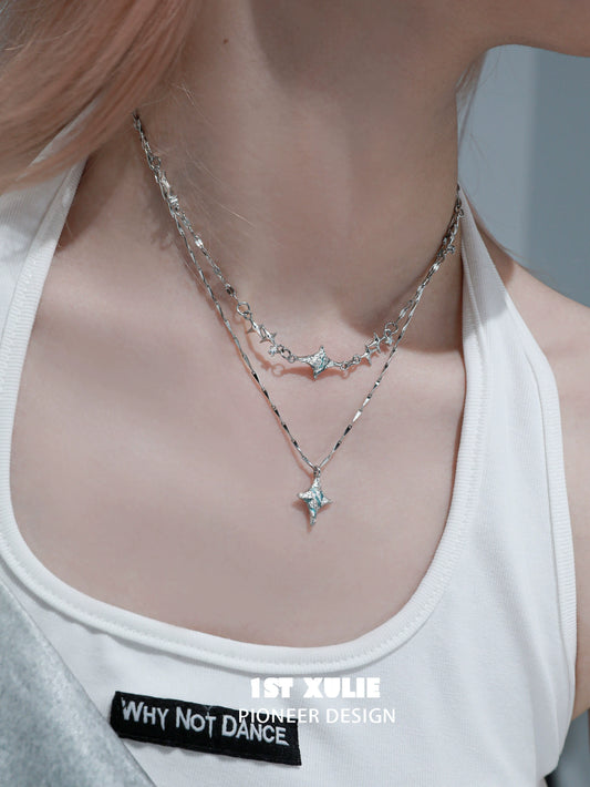 Blue Starry Sky Cool Necklace