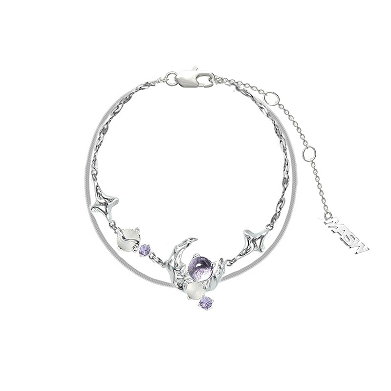 Starry Sky Purple Moon Bracelet