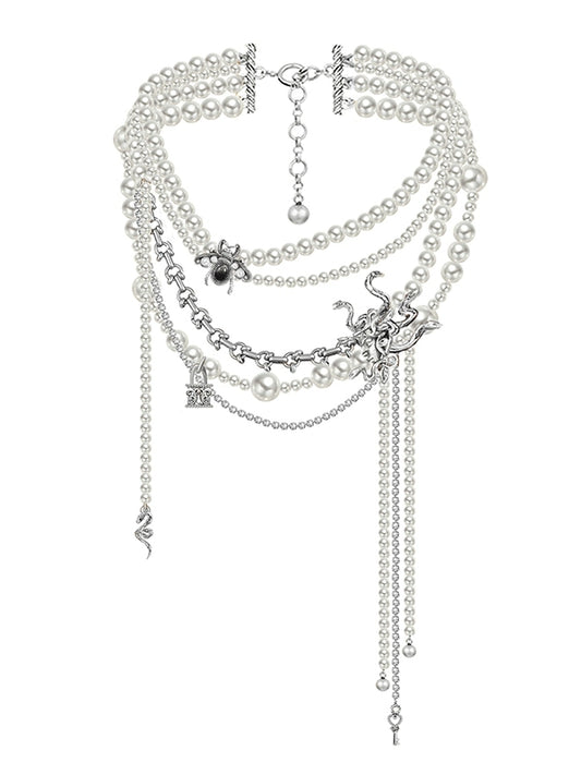 Nostalgic Heavy Pearl Necklace