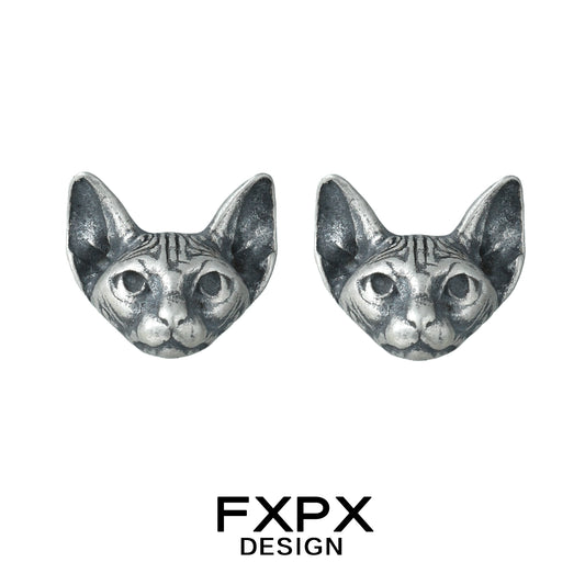 Gothic Vintage Punk Cat Earrings