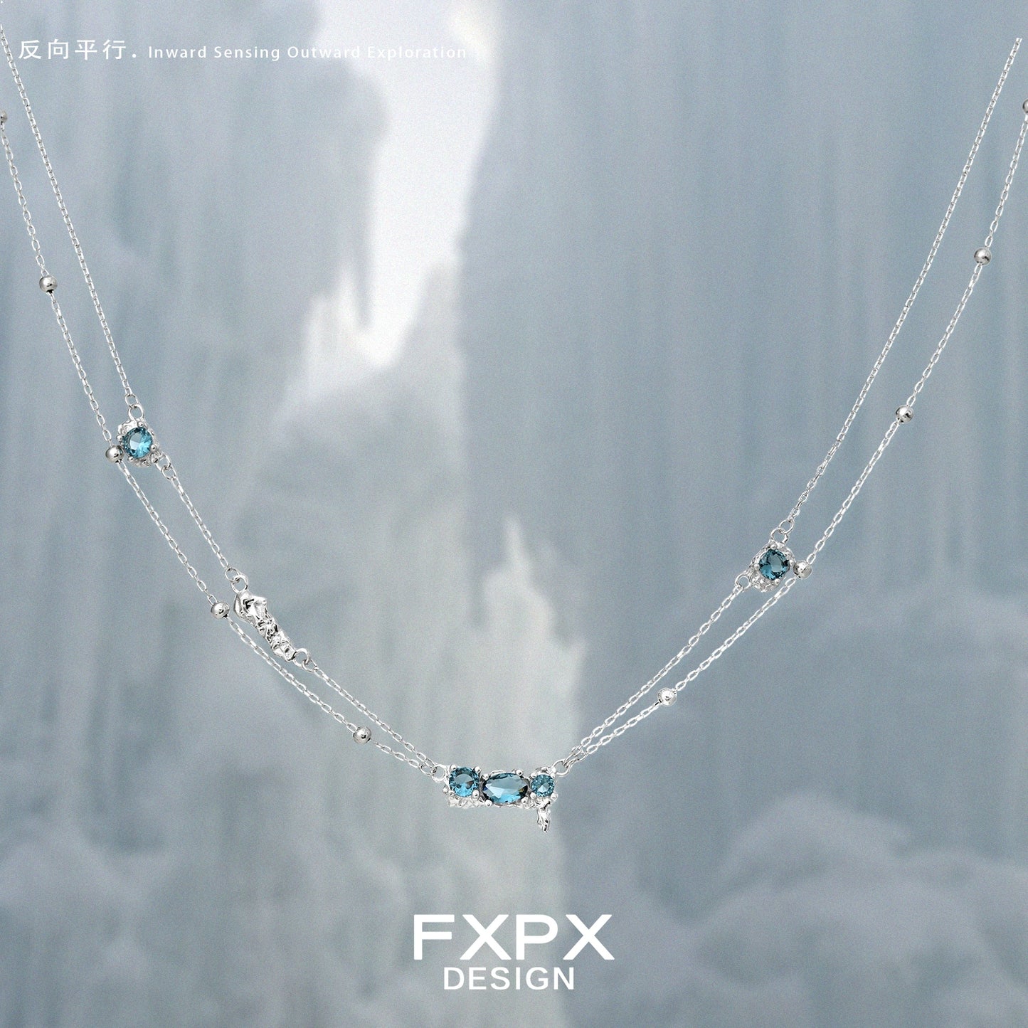 Icelandic Blue Zircon Necklace