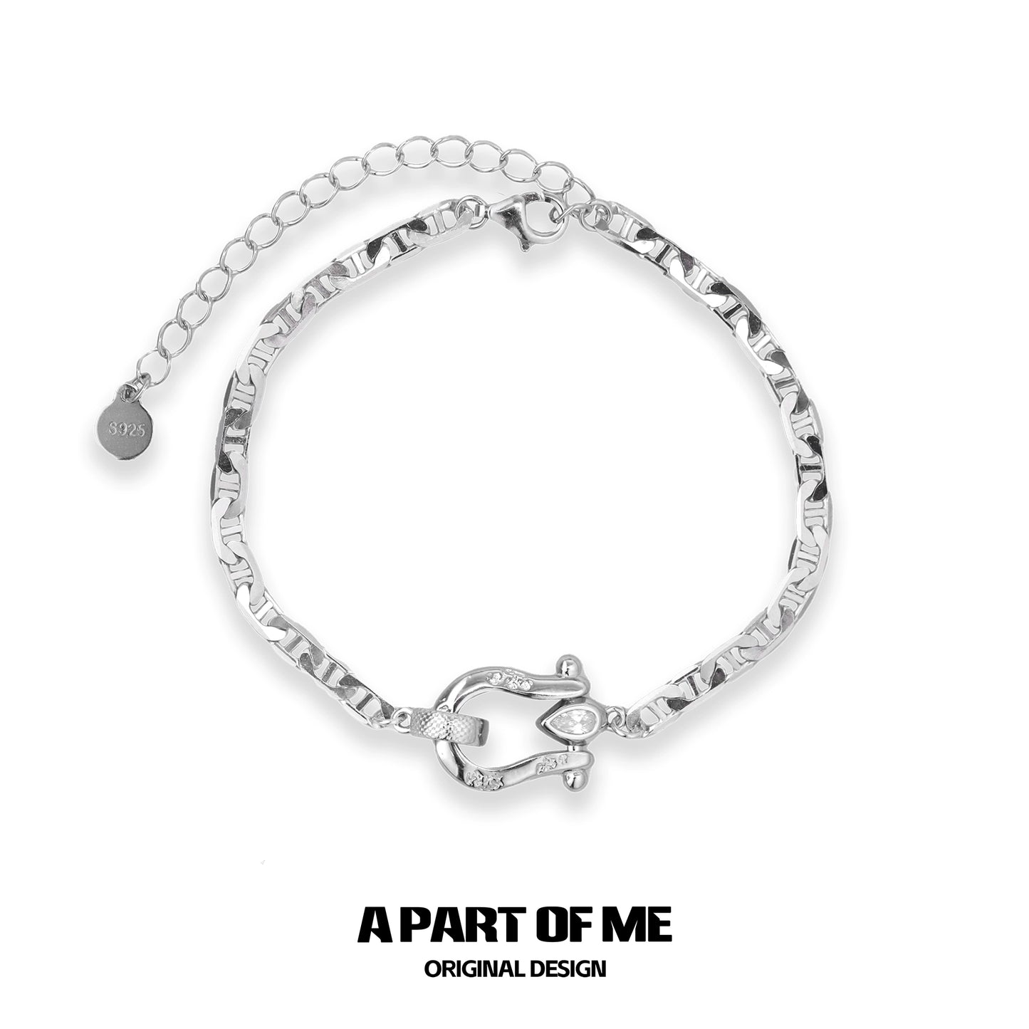 Silver Horseshoe Buckle Bracelet